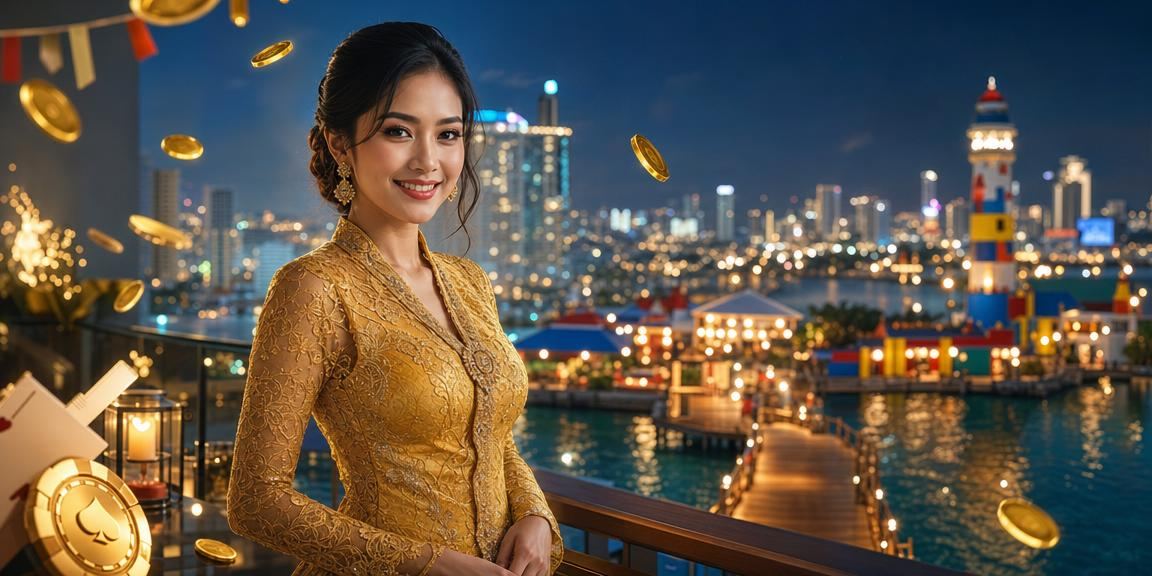 Permainan poker di Malaysia dengan pemain berbaju kebaya tradisional